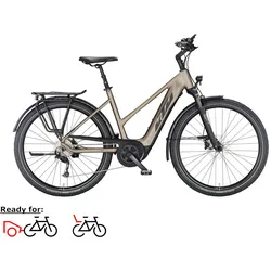 KTM MACINA TOUR P510, Trapez, S46 - 500WH, Freilauf, oak matt, 28