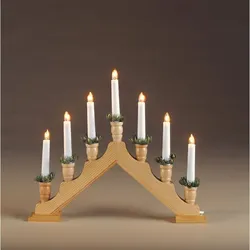 Hellum Holz Lichterpyramide 7-tlg. Natur