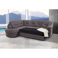 Ecksofa SIT & MORE "Savoni L-Form", braun (mokka), B:267cm H:90cm T:206cm, NaturLEDER (echtes Rindsleder) in Sitz und Rücken. Korpus in passendem Kunstleder SOFTLUX bezogen;Luxus-Microfaser (100% Polyester);Struktur ( 100% Polyester);Luxus-Microfaser ALTARA NUBUCK (100% Polyester), Sofas, Ecksofa, wahlweise mit Bettfunktion