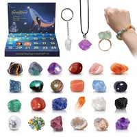 CRECAD Adventskalender Kristalle 2024 für Kinder - 24 Natürlichen Mineralien Edelsteine weihnachtskalender der Heilsteine Geschenk - Gemstones Spielzeug Weihnachten Countdown Junge ab 3-12 Jahre