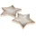 Buri Dekotablett-Set Stern 2-teilig aus Holz Natur im Used-Look