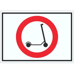 HB-Druck E- Scooter Durchfahrt verboten Symbol Aufkleber Elektro -Tretroller Roller A5 (148x210mm)