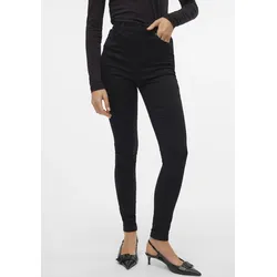 High-waist-Jeans VERO MODA "VMSOPHIA", Damen, Gr. XL (42), Länge 32, schwarz, Denim/Jeans, Obermaterial: 67% Baumwolle, 31% Polyester, 2% Elasthan, unifarben, feminin, skinny fit, Jeans