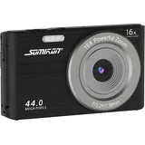 Somikon Digitale Foto-Kompaktkamera, interp. 4K-Auflösung, Sony-Sensor, 44 MP