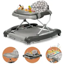 Bronea DREAMADE Lauflernhilfe, 4 in 1 Autoförmiger Lauflernwagen mit einstellbarer Geschwindigkeit, Musik & Licht, Babywalker Höhenverstellbar & Klappbar, Gehfrei Baby ab 6 Monate (Purpur)