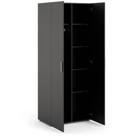 VCM ebuy24 Kleiderschrank 2 Türen mattschwarz.