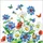 Ambiente Home Ambiente Servietten Papier 33x33cm 3-lagig Cornflower Kornblumen Blau Rot Weiss 33 x 33 cm
