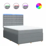 vidaXL Boxspringbett 140 x 200 cm Hellgrau