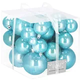 SPRINGOS Weihnachtsbaumkugeln-Set 37 Stück. Perlblaue Kugeln aus Kunststoff Dekoration für Weihnachten Party Hochzeiten Events