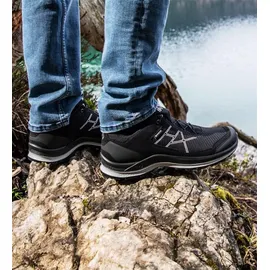 Haix BLACK EAGLE GTX LOW, schwarz-silber, Gr. 9,5 (44)