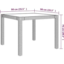 vidaXL Garten-Essgruppe 3-tlg. Grau