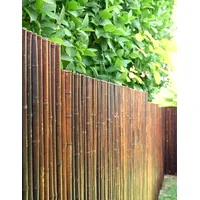 Bambus Sichtschutz ATY NIGRA 150cm HOCHx180 cm BREIT – Rollzaun Garten, Sichtschutzmatte Balkon, Bambuszaun Braun, blickdicht & wetterfest - Braun
