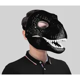 XBHNISDH Dinosaurier Maske Dino Maske Beweglicher Kiefer Velociraptor Dino Maske Tier Masken Latex Dinosaurier Kopf Maske für Halloween Kostüme Party (D3)