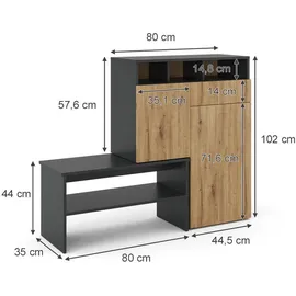 Vicco Schuhschrank Selena, 125 x 102 cm