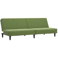 vidaXL Schlafsofa 2-Sitzer Hellgrün Samt