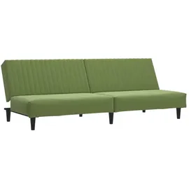 vidaXL Schlafsofa 2-Sitzer Hellgrün Samt