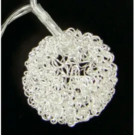 I.GE.A. Dekohänger I.GE.A. "LED-Kugelgirlande", silber (silberfarben), H:140cm Ø:3cm, Aluminium, Dekohänger, Hängedekoration