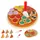 Kruzzel Pizza-Set Zubehör aus Holz, für Kinderküche und Kaufladen), Inklusive Sc
