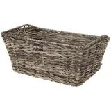 Brn Vintage Eco Rattan Korb - Grey - One Size