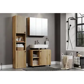 trendteam Waschbeckenunterschrank Pure Bliss 80 x 64 x 42 cm Braun