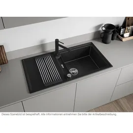 Blanco Adira XL 6 S rechts Einbau von Oben silgranit tartufo Handbetätigung 1000 x 500 mm