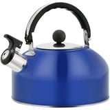 Qikam 1.8L Edelstahl Flötenkessel Teekessel Wasserkessel Pfeifkessel, 1800ml singender Retro Kessel Camping Wasserkessel für Herd, Grill, Grill Gasbrenner und offenes Feuer - Mit Hitzebeständige