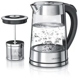 Arendo Wasserkocher 1,7 l Silber