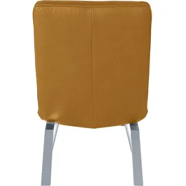 W.Schillig Relaxliege daily dreams Leder/Polyester 65 x 91 x 170 cm Gelb mit Kissen
