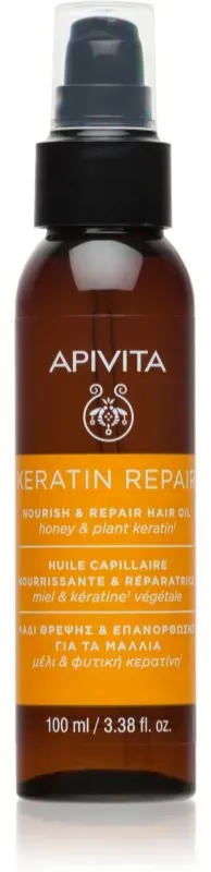 Apivita Keratin Repair Nourish Repair Hair Oil Haaröl für trockenes und beschädigtes Haar 100 ml