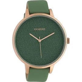 Oozoo Damen Armbanduhr Timepieces Analog Leder grün UOC10407 - Grün