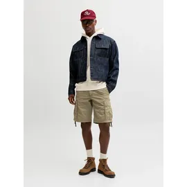 JACK & JONES Cargohose JPSTCOLE FRANK CARGO SHORT MID SN mit Seitentaschen grün L