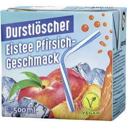 Wesergold Durstlöscher Eistee Pfirsich 27573 TetraPak 0,5l 4100060006656 riha Wesergold Getränke GmbH & Co. 12 Stück