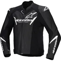 Alpinestars Faster V3 Airflow Lederjacke - Schwarz/Weiß / 50