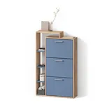 livinity® Ortello 80 x 128,3 x 24,2 cm 3 Schubladen / Blau