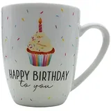 Dekohelden24 Kaffeetasse 0,25 l Weiß