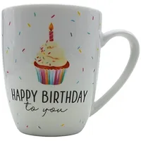 Dekohelden24 Kaffeetasse 0,25 l Weiß