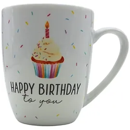 Dekohelden24 Kaffeetasse 0,25 l Weiß