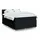 vidaXL Boxspringbett mit Matratze Schwarz 140x200 cm Stoff