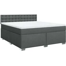 vidaXL Boxspringbett 180 x 200 cm Dunkelgrau