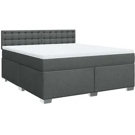 vidaXL Boxspringbett 180 x 200 cm Dunkelgrau