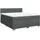 vidaXL Boxspringbett 180 x 200 cm Dunkelgrau
