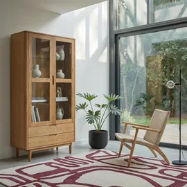 Furnhouse Vitrine 100 x 45 x 190 cm Braun