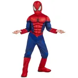 Rubie ́s Kostüm Muskulöser Spiderman Deluxe Kostüm für Kinder blau 116/128 (7-8 Jahre)