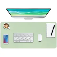 Leder-Schreibtischunterlage,wasserdichte Schreibtischunterlage für Schreibtisch, Schreibtischunterlage für Tastatur und Maus, Leder-Mauspad-Schutz für Büro und Zuhause, 76 * 36.5cm(M Green)