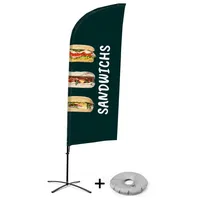 Showdown Displays Beachflag - Komplett-Set - Sandwiches - Französisch