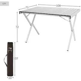 Aktive Campingtisch 63050 Silber/Weiß