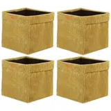 lycce Kallax Boxen Cordstoff 4er Set, faltbar, waschbarer Cordbezug senf