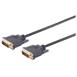 S-Conn DVI-Kabel 77440, 1m, DVI-24 pol Stecker 24+1 Kabel Dual-Link, vergoldet 1 m