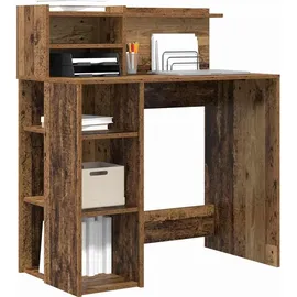 vidaXL Schreibtisch mit Regal Altholz 90 x 48 x 101,5 cm Holzwerkstoff