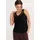 bonprix Shirttop lässige Passform, ärmellos, aus elastischem Viskosejersey und Spitze schwarz XL (48/50)